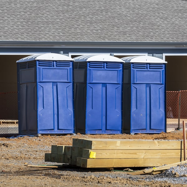 how often are the portable toilets cleaned and serviced during a rental period in Drake North Dakota